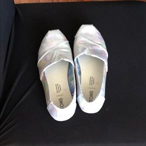 Toms Drizzle Grey Metallic Canvas Classic